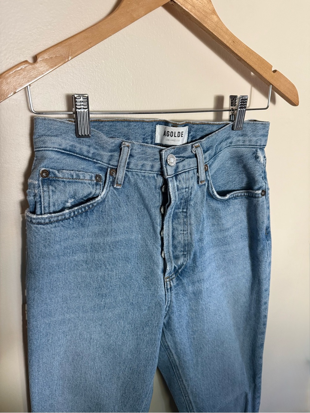 AGOLDE Women's Lana Organic Cotton Straight Leg Jeans in Riptide